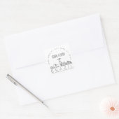 Sticker Carré Mariage du Brésil | Sceau d'enveloppe préadressé (Enveloppe)