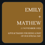 STICKER CARRÉ MARIAGE ÉLÉGANT MODERNE PERSONNALISÉ CLASSIQUE STY<br><div class="desc">SERVIETTES DE MARIAGE TYPOGRAPHIE NOIRE & BLANCHE MONOGRAMME MINIMAL NOM PERSONNALISÉ AUTOCOLLANT DE MARIAGE MIGNON PERSONNALISÉ
AUTOCOLLANT CARRÉ DE MARIAGE CLASSIQUE ÉLÉGANT MODERNE STYLÉ PERSONNALISÉ</div>