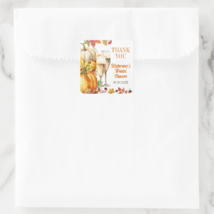 Sticker Carré Mariage et Fête de Fiançailles Citrouilles et Pros