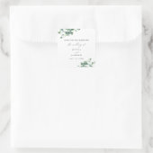 Sticker Carré Mariage Eucalyptus vert (Sac)