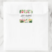 Sticker Carré Mariage Feuille tropical (Sac)