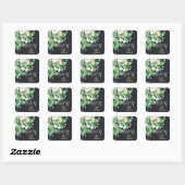 Sticker Carré Mariage Fleurs Blanches (Feuille)