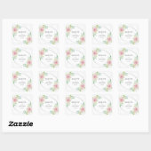 Sticker Carré Mariage floral à huile géométrique chic (Feuille)