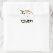 STICKER CARRÉ MARIAGE FLORAL BLANC BLANC BRILLANT (Sac)