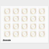 Sticker Carré Mariage floral Gold Foil Baby's Breath (Feuille)