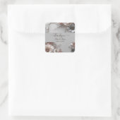 Sticker Carré Mariage floral rustique Élégant 3D (Sac)