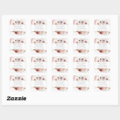 Sticker Carré Mariage floral simple accueil (Feuille)