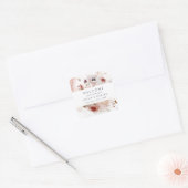 Sticker Carré Mariage floral simple accueil (Enveloppe)
