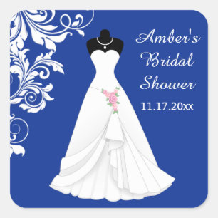 Sticker Carré Mariage gown, tourbillonner sur la Fête des mariée