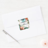 Sticker Carré 💗 Mariage Hibiscus Serenade Paradise (Enveloppe)
