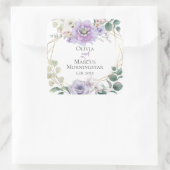 Sticker Carré Mariage Lavender Peony Alabaster Magnolia (Sac)