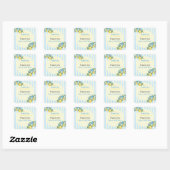 Sticker Carré Mariage Lemon Blue Main Squeeze (Feuille)