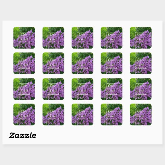 Sticker Carré Mariage Lilac (Feuille)