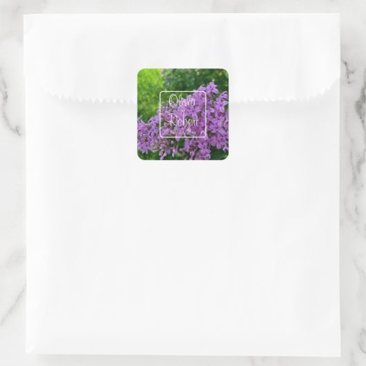 Sticker Carré Mariage Lilac (Sac)