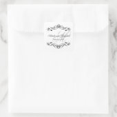 Sticker Carré Mariage Monogram Logo (Sac)