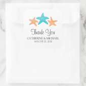 Sticker Carré Mariage Monogramme Starfish (Sac)