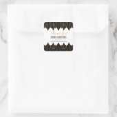 Sticker Carré Mariage Motif Gold et Black Art Déco (Sac)