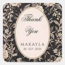Mariage noir en dentelle vintage rond classique