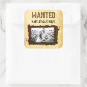 Sticker Carré Mariage occidental rustique 🤠 photo RECHERCHÉE (Sac)