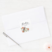 Sticker Carré Mariage Oiseau dans les Fleurs (Enveloppe)