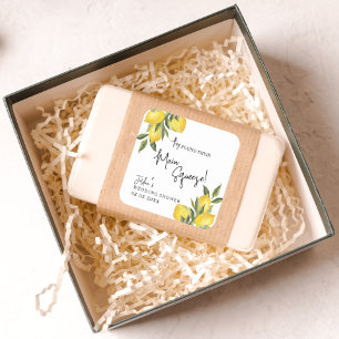 Sticker Carré Mariage ou Fête des mariées de citrons de taille p