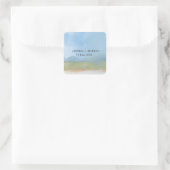 Sticker Carré Mariage Paysage Peint Ciel bleu (Sac)
