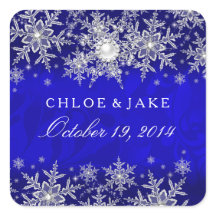 Mariage Perle de Cristal Bleu Flocon de Neige Arge