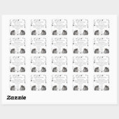 Sticker Carré Mariage personnalisé (Feuille)