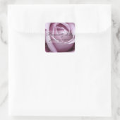 Sticker Carré Mariage personnalisé Rose pourpre doux (Sac)