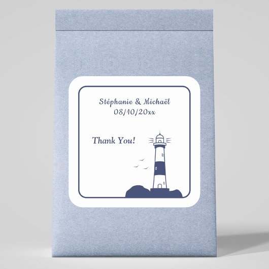 Sticker Carré Mariage phare
