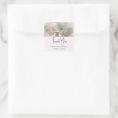 Sticker Carré Mariage photo en fleurs de pomme blanche (Sac)
