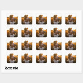 Sticker Carré Mariage Photo Modern Bold Script (Feuille)