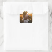 Sticker Carré Mariage Photo Modern Bold Script (Sac)
