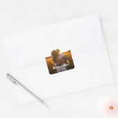 Sticker Carré Mariage Photo Modern Bold Script (Enveloppe)