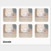 Sticker Carré Mariage plage, Pieds (Feuille)