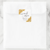 Sticker Carré Mariage Prévu : Réception de Fiançailles (Sac)