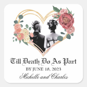 Sticker Carré Mariage Punk