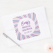 Sticker Carré Mariage rétro funky disco (Enveloppe)
