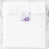 Sticker Carré mariage romantique blanc & violet (Sac)