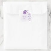 Sticker Carré mariage romantique blanc & violet (Sac)