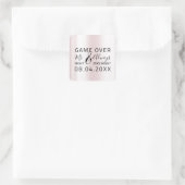 Sticker Carré Mariage Rose M. Right Toujours Mme Bon Jeu (Sac)