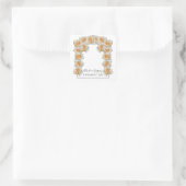 Sticker Carré Mariage Rose orange (Sac)