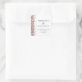 Sticker Carré Mariage rose Parties scintillant de  Gold (Sac)