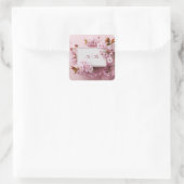 Sticker Carré Mariage rose Sakura Cherry Blossom (Sac)