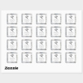 Sticker Carré Mariage Rustic Silver Birch Tree (Feuille)