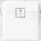 Sticker Carré Mariage Rustic Silver Birch Tree (Sac)