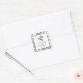 Sticker Carré Mariage Rustic Silver Birch Tree (Enveloppe)