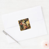 Sticker Carré Mariage rustique, détail des gens qui dansent (Enveloppe)