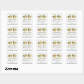 Sticker Carré Mariage satin blanc - Personnaliser (Feuille)