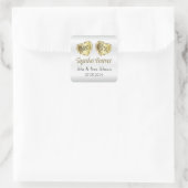 Sticker Carré Mariage satin blanc - Personnaliser (Sac)